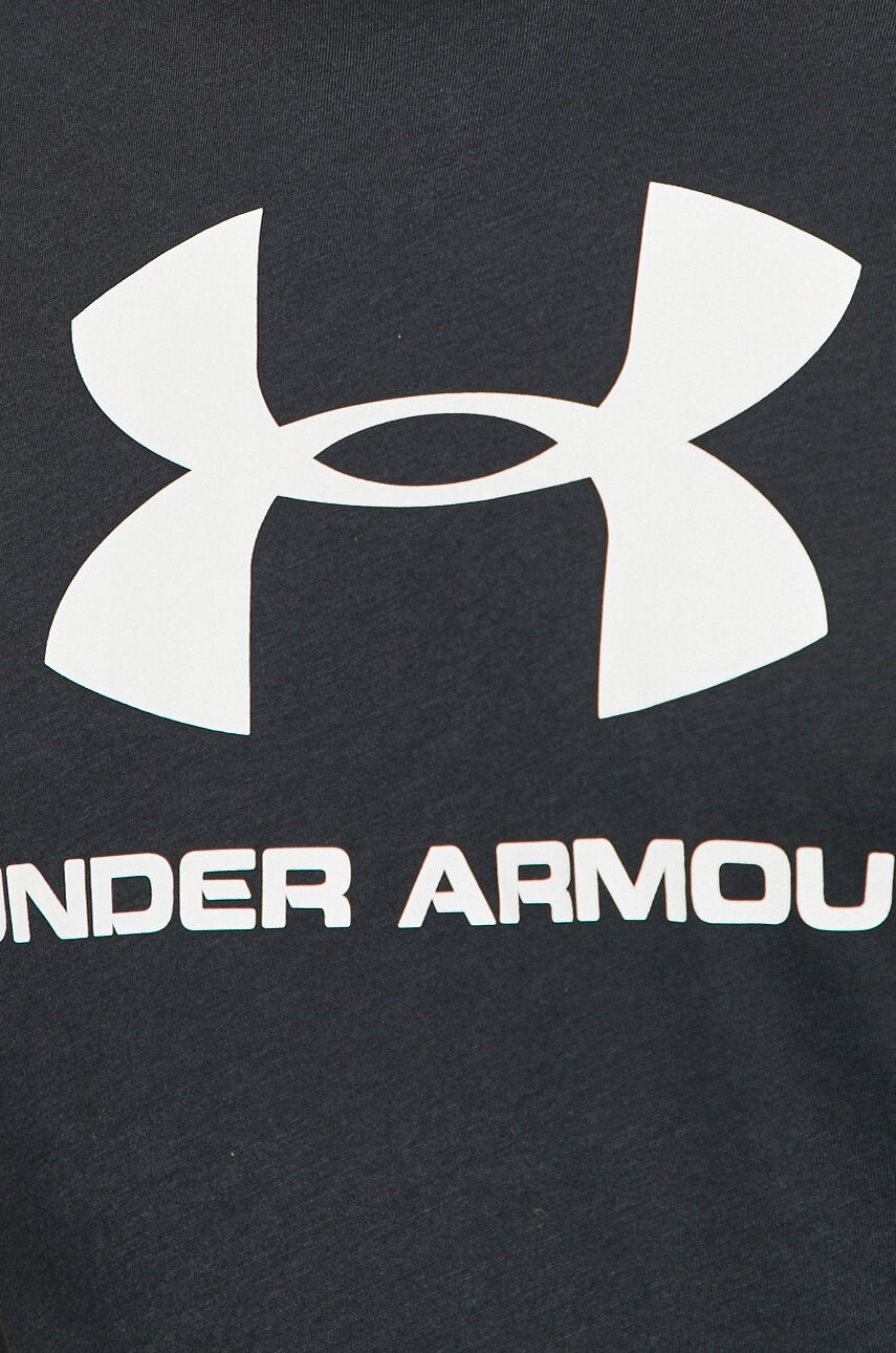 Under Armour Тениска 1329590 в черно с принт - Pepit.bg