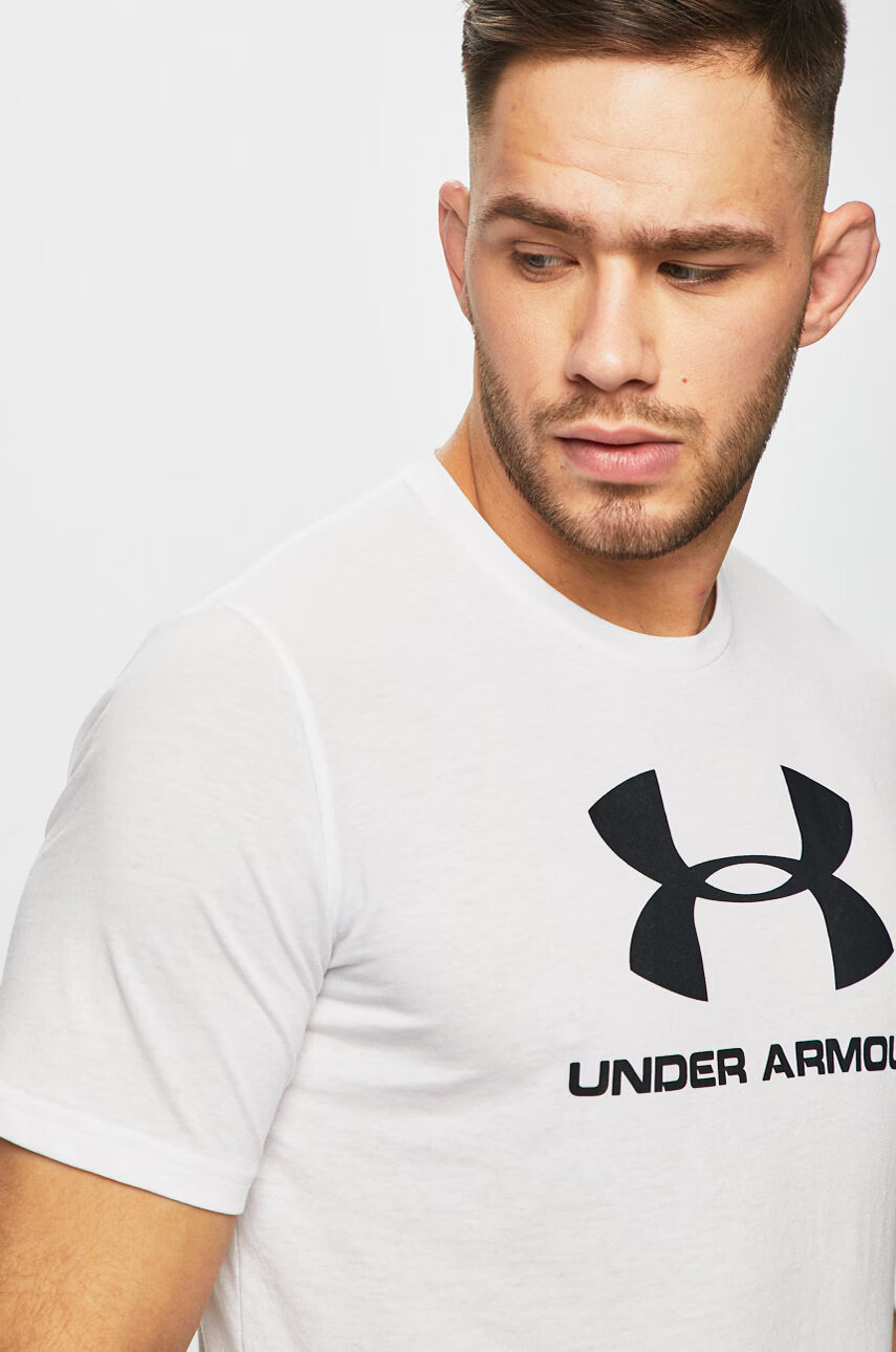 Under Armour Тениска 1329590 в бяло с принт - Pepit.bg