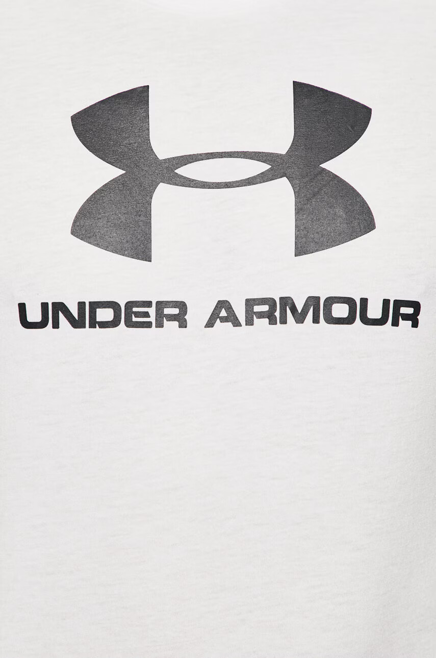 Under Armour Тениска 1329590 в бяло с принт - Pepit.bg