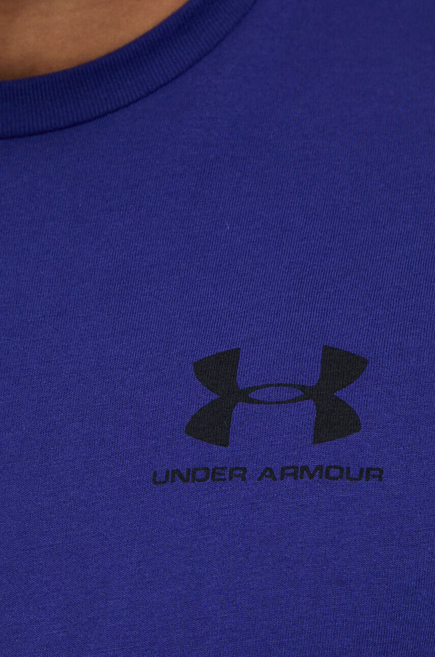 Under Armour Тениска в синьо с изчистен дизайн - Pepit.bg