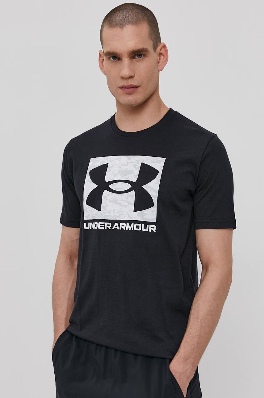 Under Armour Тениска 1361673 мъжка в черно с принт - Pepit.bg
