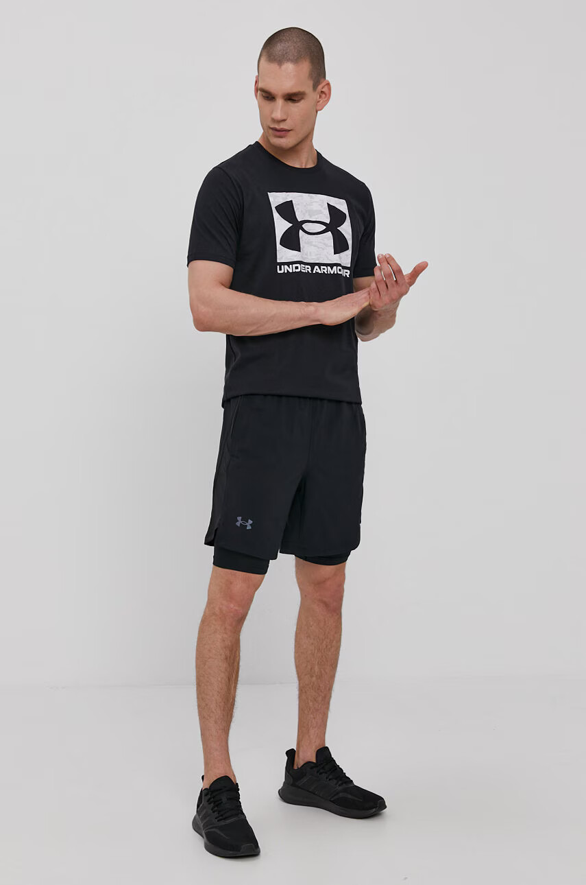 Under Armour Тениска 1361673 мъжка в черно с принт - Pepit.bg