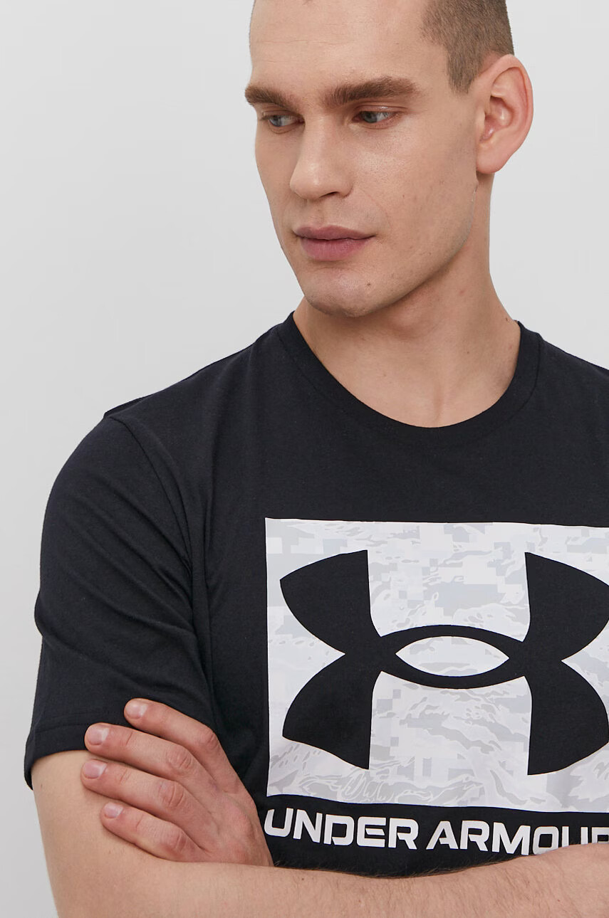 Under Armour Тениска 1361673 мъжка в черно с принт - Pepit.bg