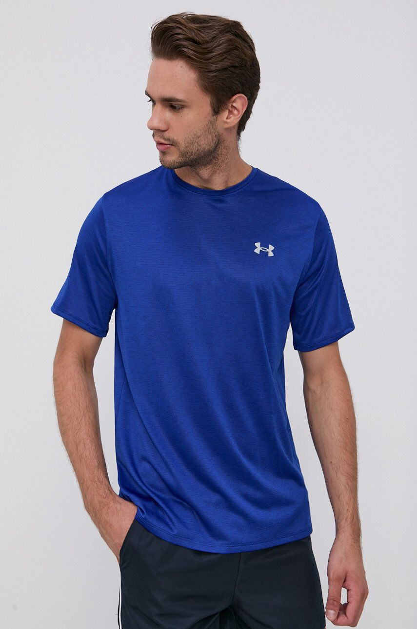 Under Armour Тениска 1361426 мъжка в тъмносиньо с изчистен дизайн - Pepit.bg