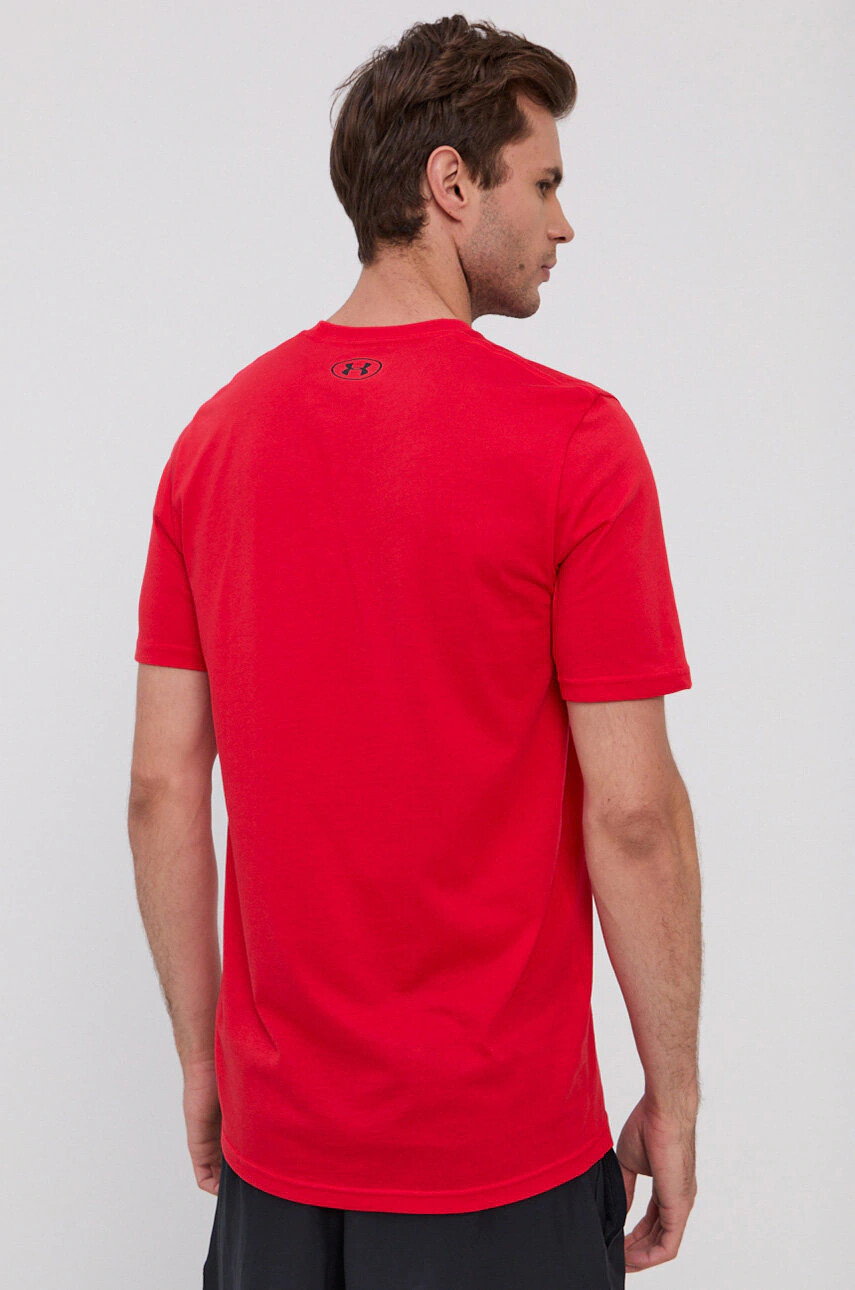 Under Armour Тениска 1329583 мъжка в червено с принт - Pepit.bg