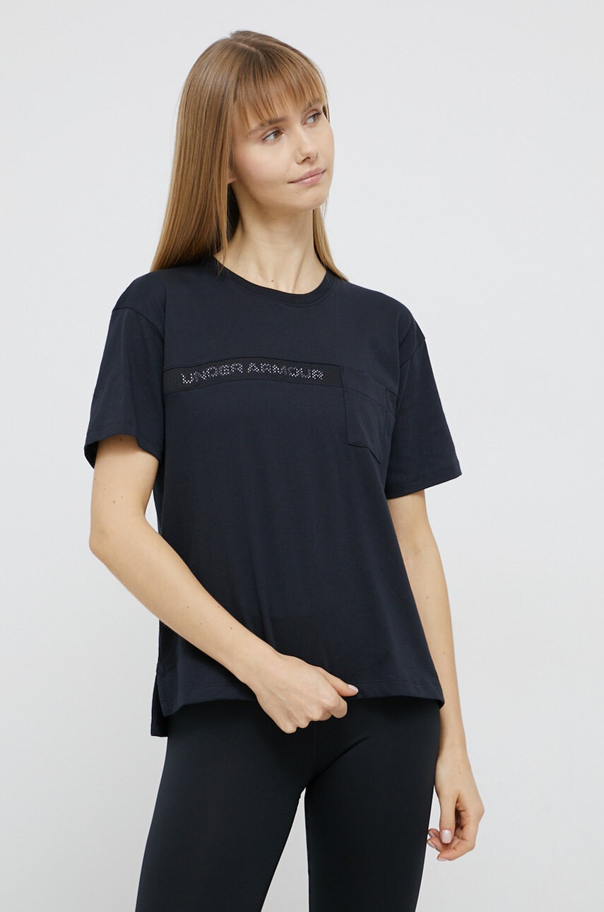 Under Armour Тениска дамска в черно - Pepit.bg