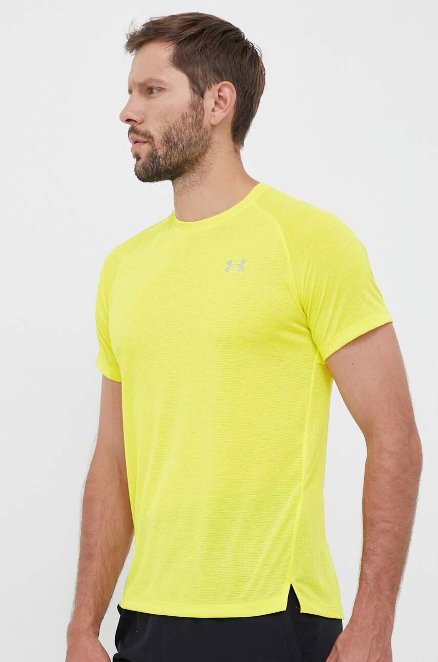 Under Armour Тениска за бягане в жълто с изчистен дизайн - Pepit.bg