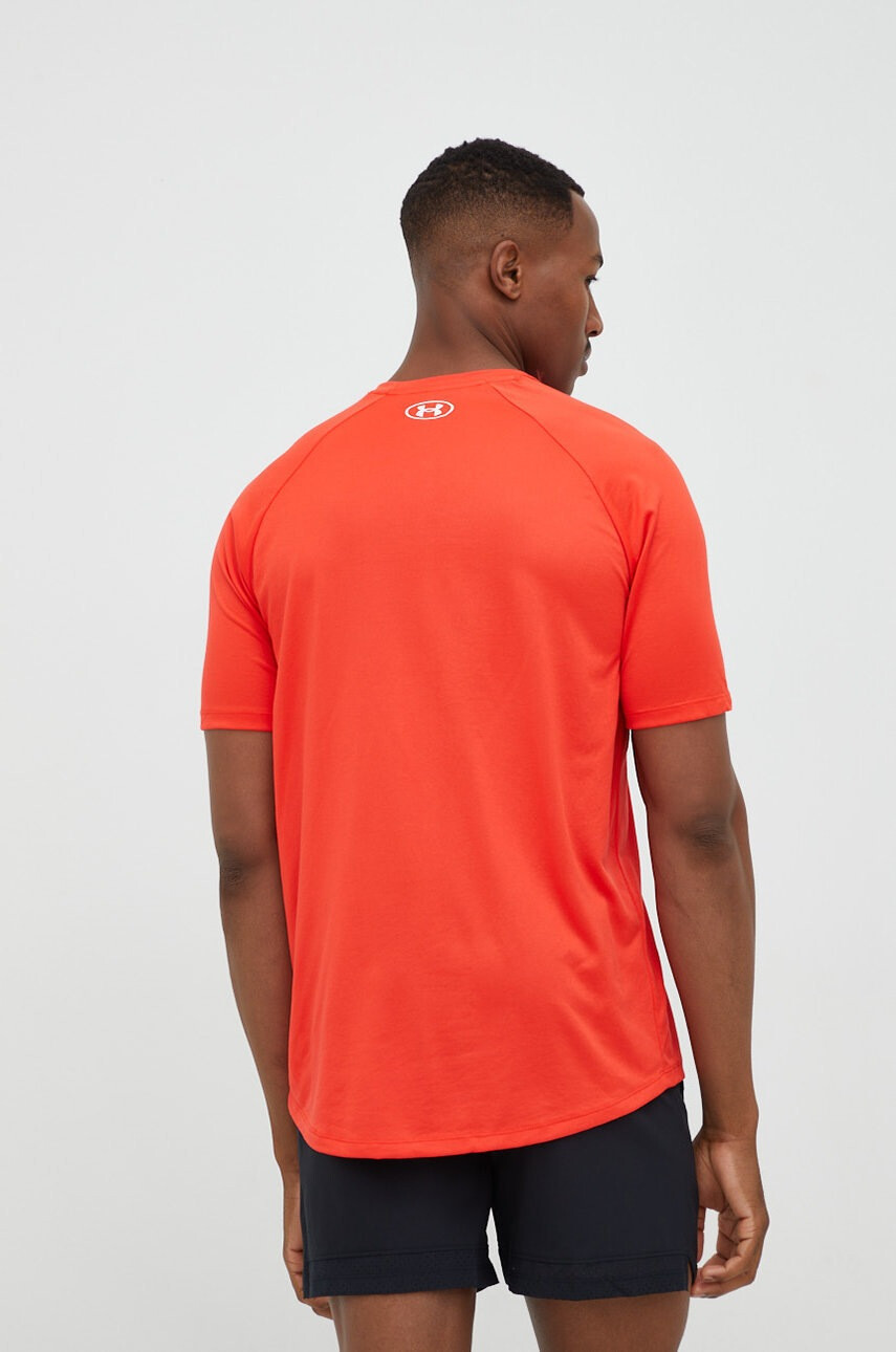 Under Armour Тениска за трениране Tech 2.0 в червено с принт - Pepit.bg