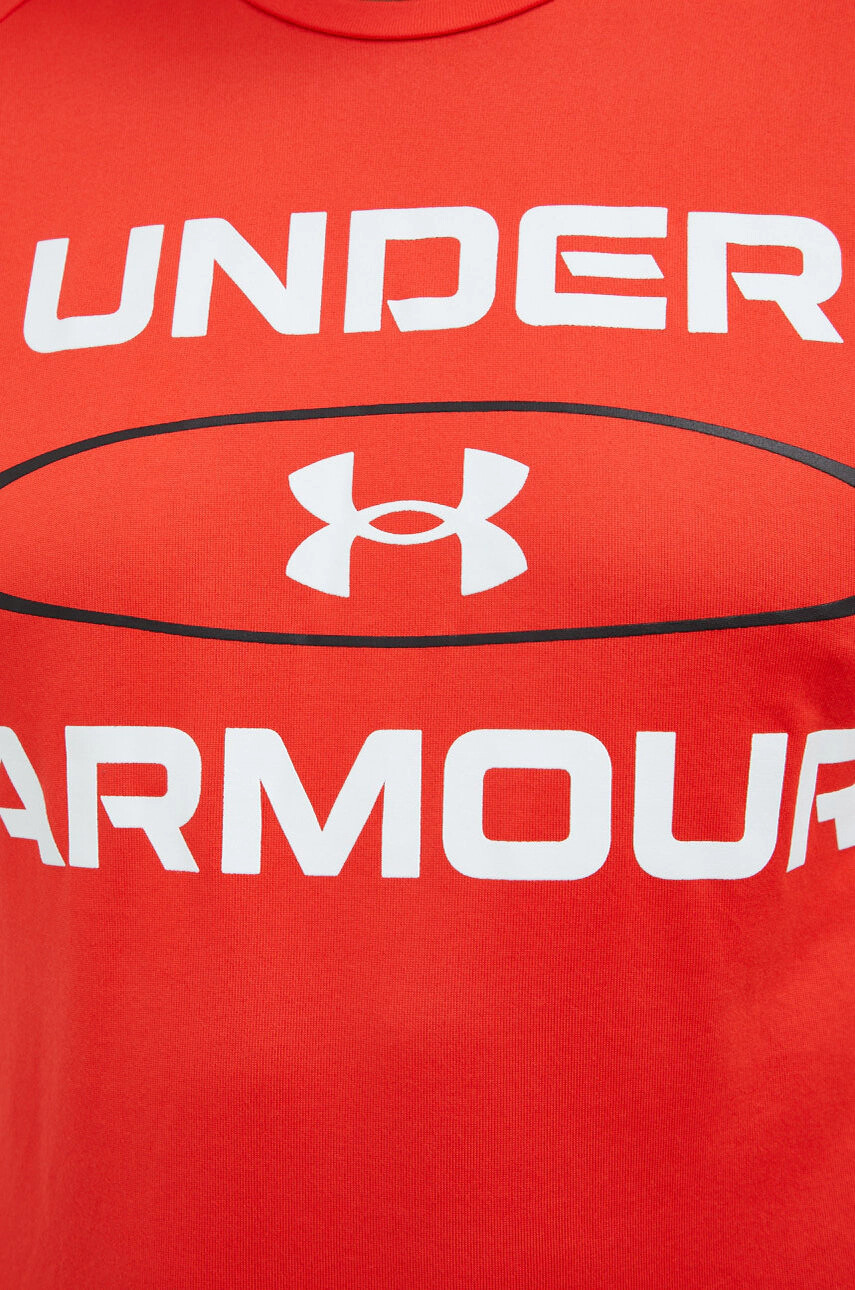 Under Armour Тениска за трениране Tech 2.0 в червено с принт - Pepit.bg