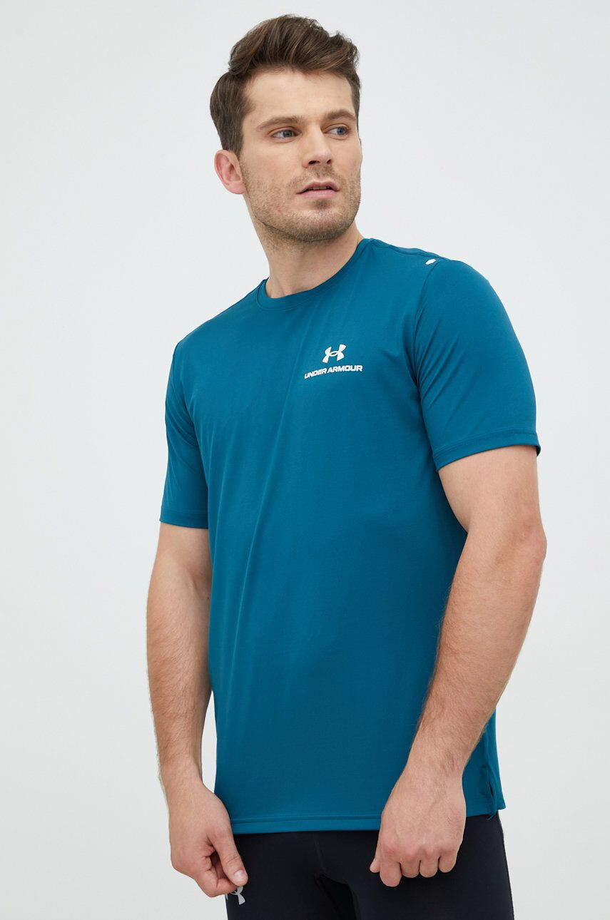 Under Armour Тениска за трениране Rush Energy в зелено с изчистен дизайн - Pepit.bg