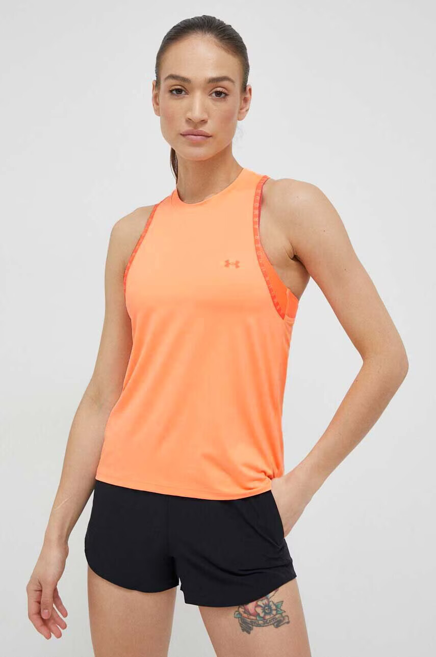 Under Armour Топ за трениране Knockout 2.0 в оранжево - Pepit.bg