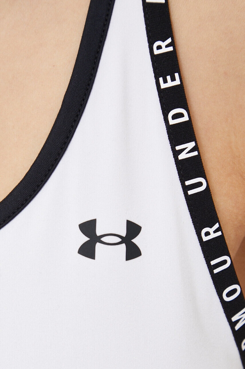Under Armour Топ за трениране Knockout в бяло - Pepit.bg