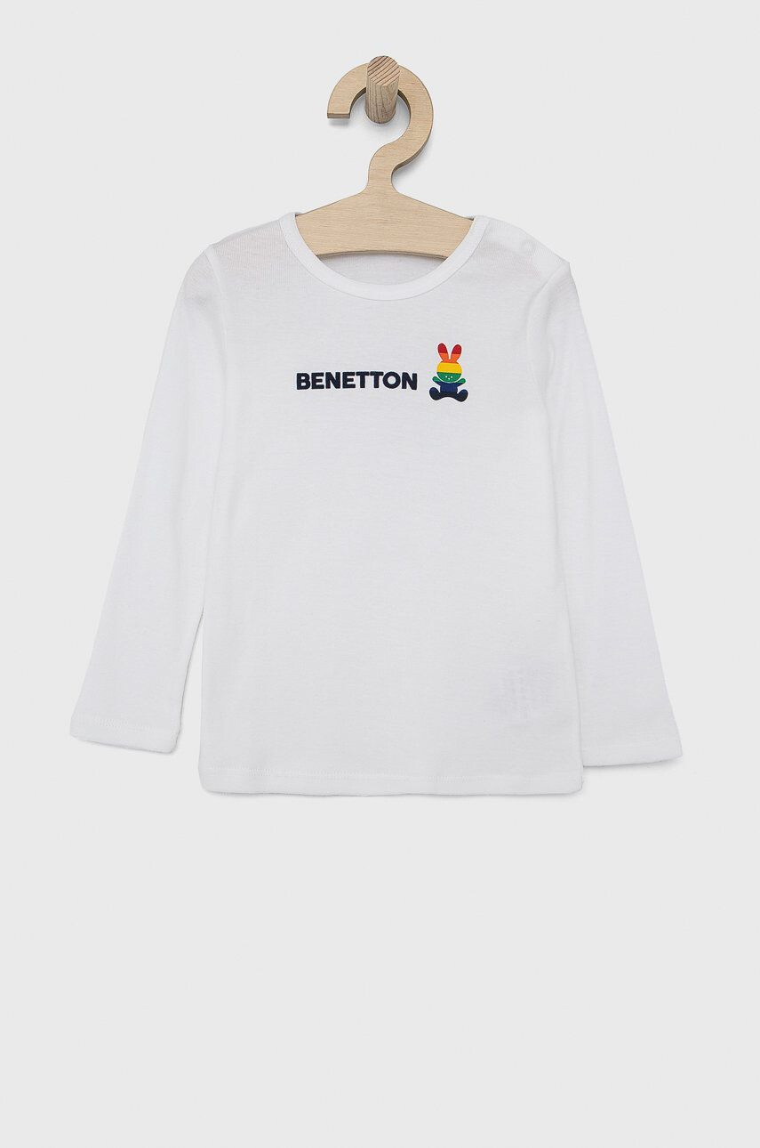 United Colors of Benetton Детска блуза с дълги ръкави в бяло - Pepit.bg