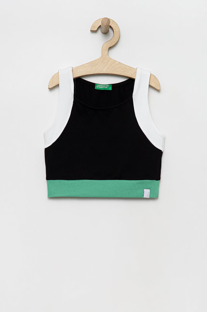 United Colors of Benetton Детски топ в черно - Pepit.bg
