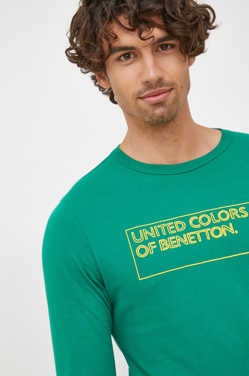 United Colors of Benetton Памучна блуза с дълги ръкави - Pepit.bg