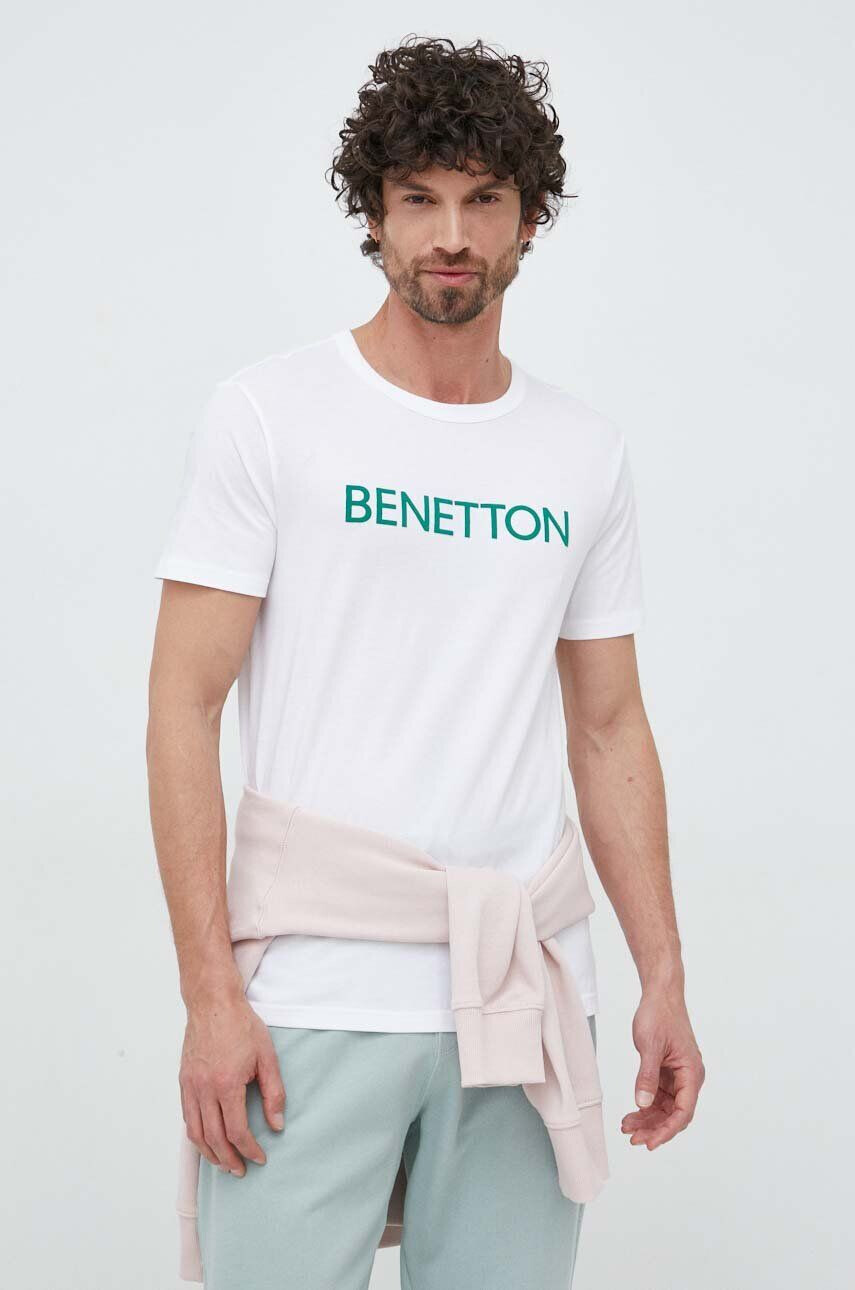 United Colors of Benetton Памучна тениска в розово - Pepit.bg