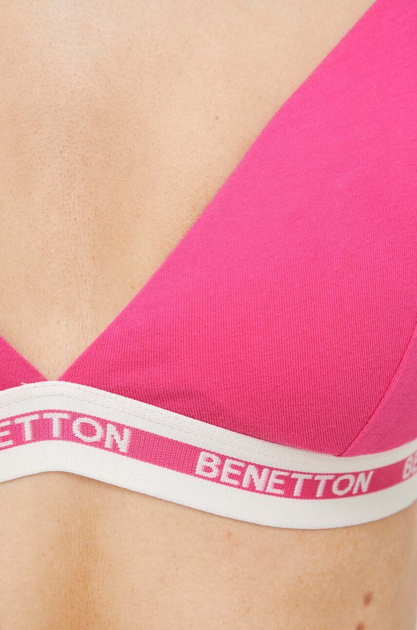 United Colors of Benetton Сутиен в розово с изчистен дизайн - Pepit.bg