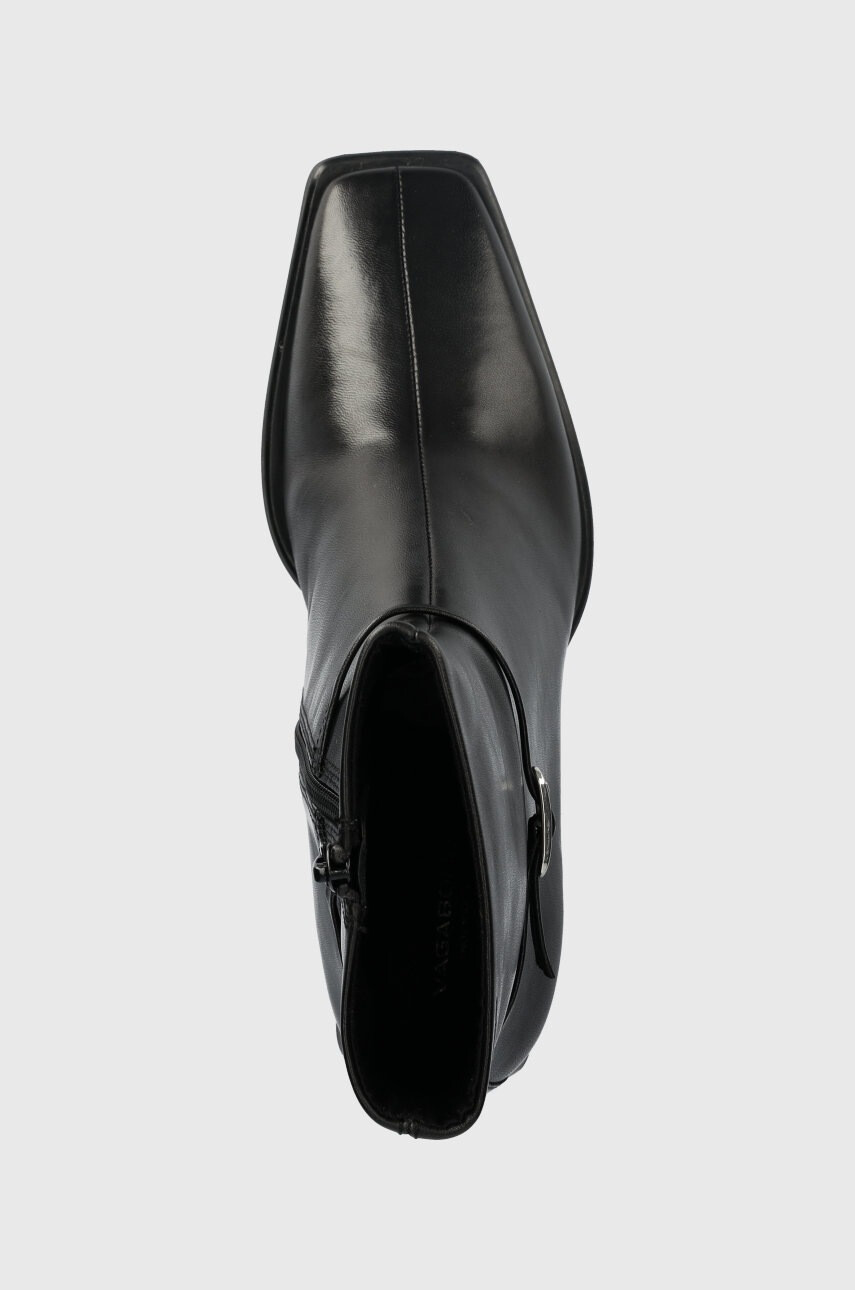 Vagabond Shoemakers Кожени боти Hedda в черно с висок ток - Pepit.bg
