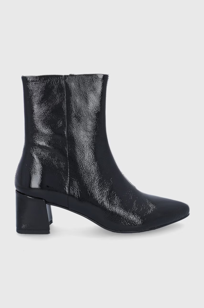 Vagabond Shoemakers Кожени боти дамски в черно с висок ток - Pepit.bg