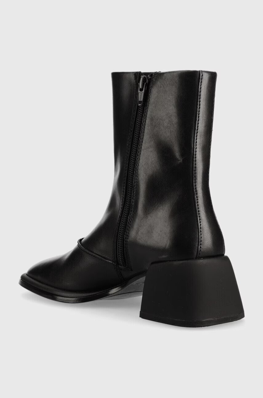 Vagabond Shoemakers Кожени боти Ansie в черно с висок ток - Pepit.bg