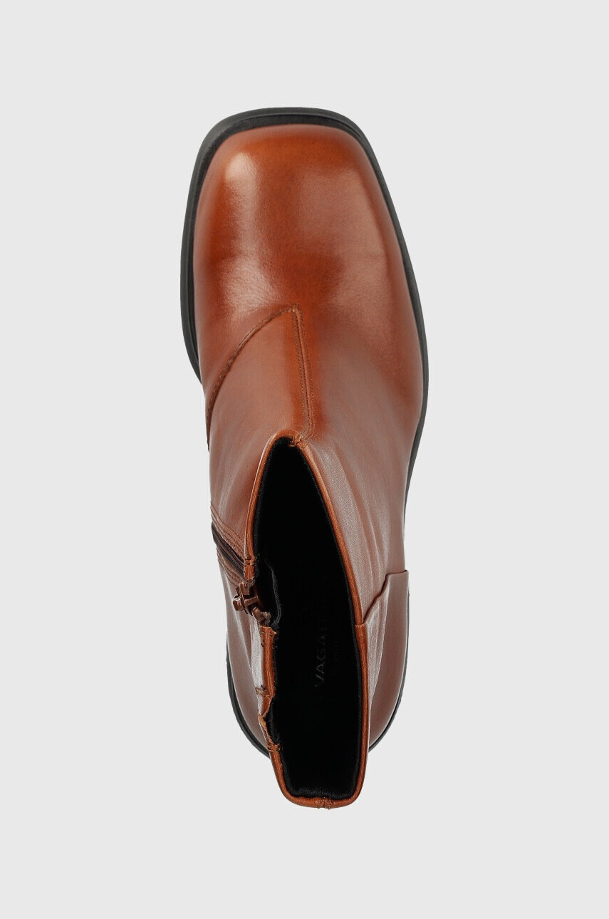 Vagabond Shoemakers Кожени боти Brooke в кафяво с висок ток - Pepit.bg