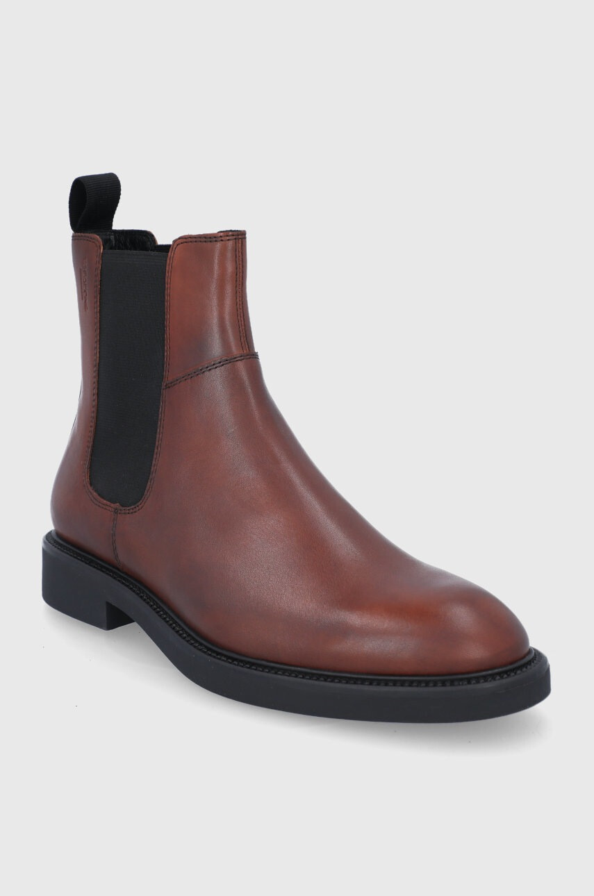 Vagabond Shoemakers Кожени боти челси мъжки в кафяво - Pepit.bg