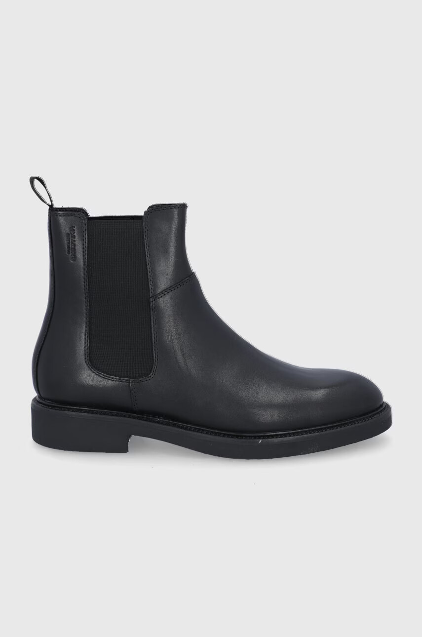 Vagabond Shoemakers Кожени боти челси мъжки в черно - Pepit.bg