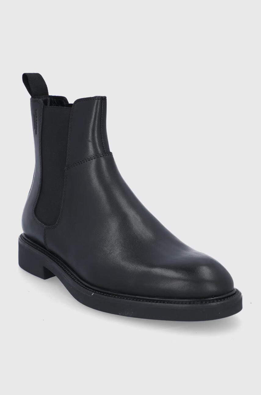 Vagabond Shoemakers Кожени боти челси мъжки в черно - Pepit.bg