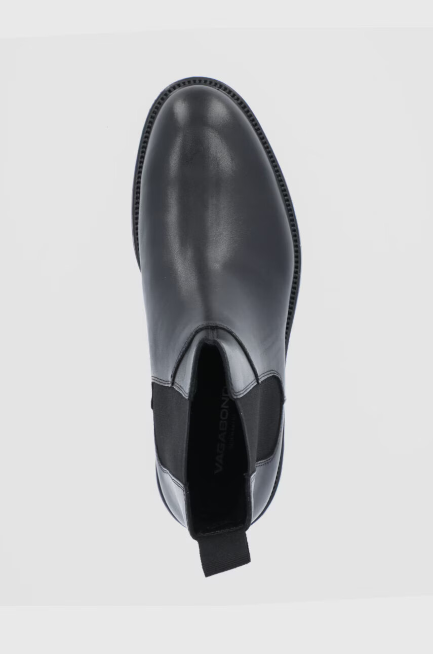 Vagabond Shoemakers Кожени боти челси мъжки в черно - Pepit.bg