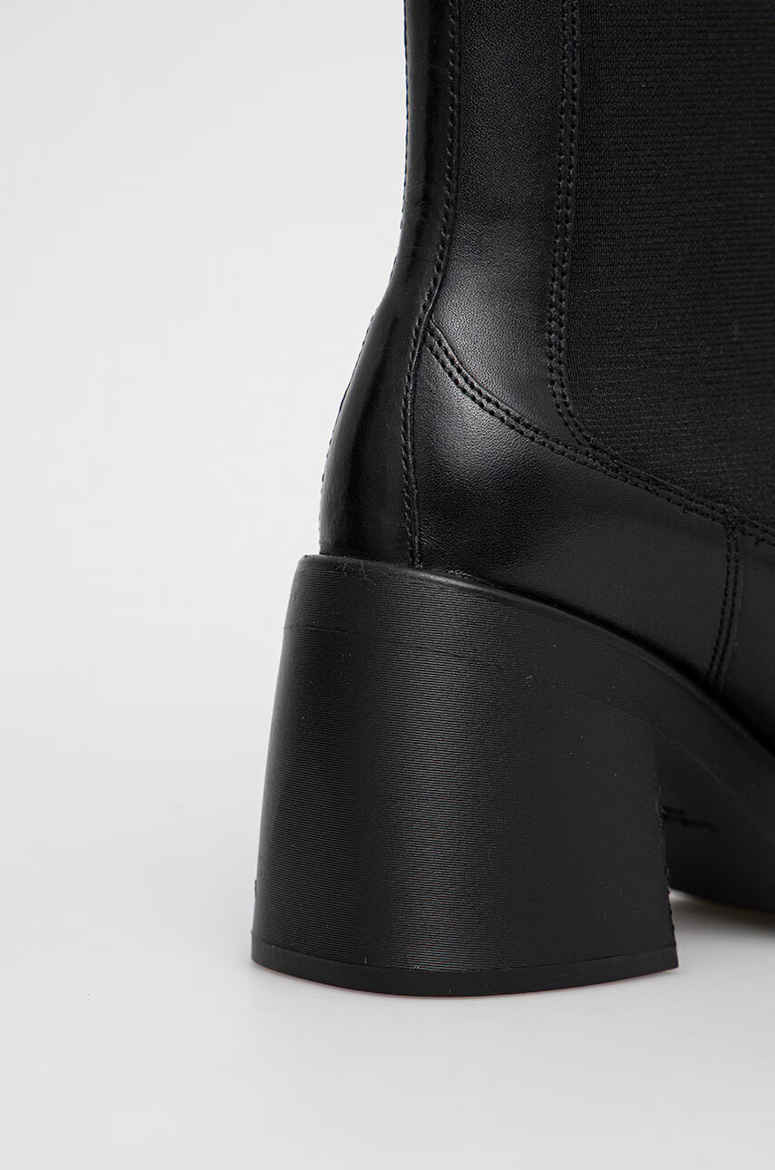 Vagabond Shoemakers Кожени боти челси дамски в черно с висок ток - Pepit.bg