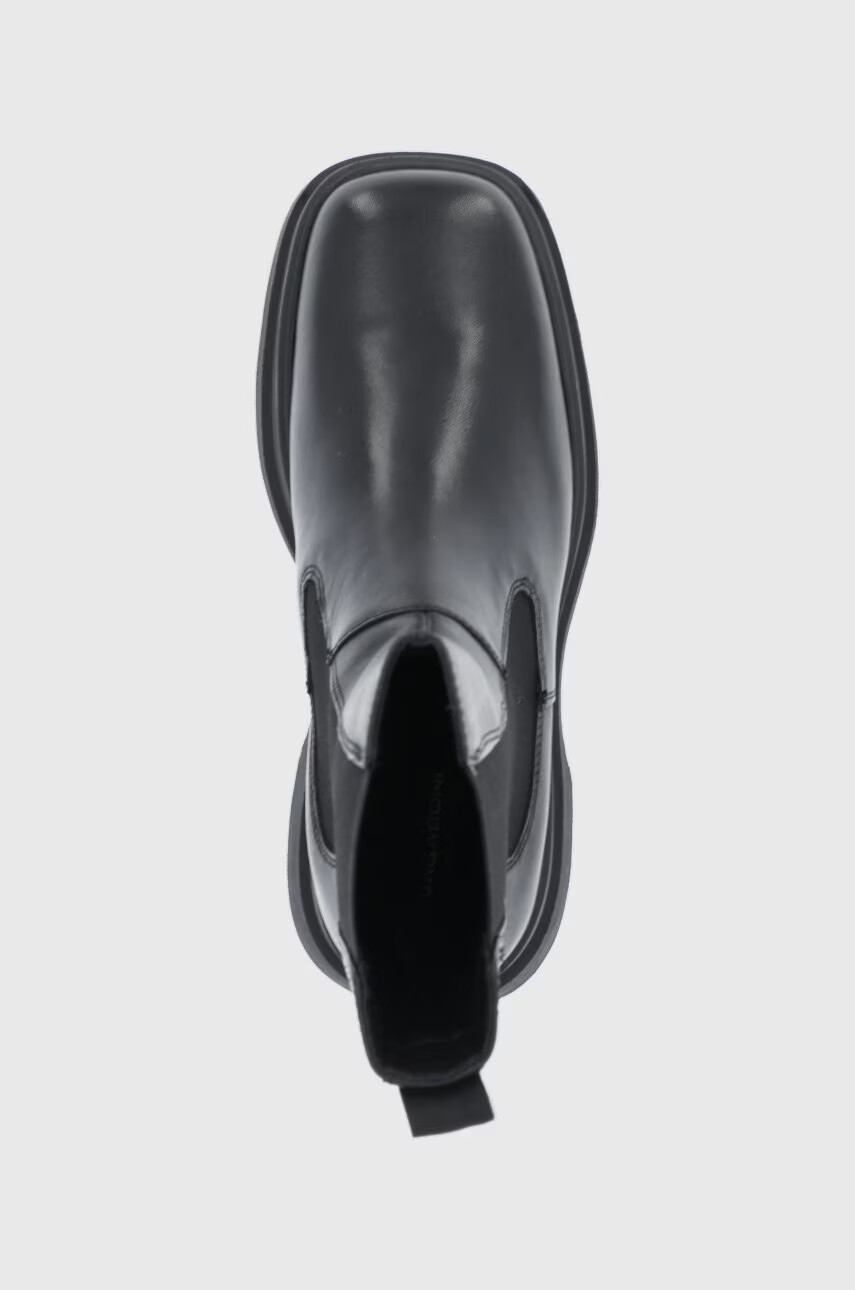 Vagabond Shoemakers Кожени боти челси дамски в черно с платформа - Pepit.bg