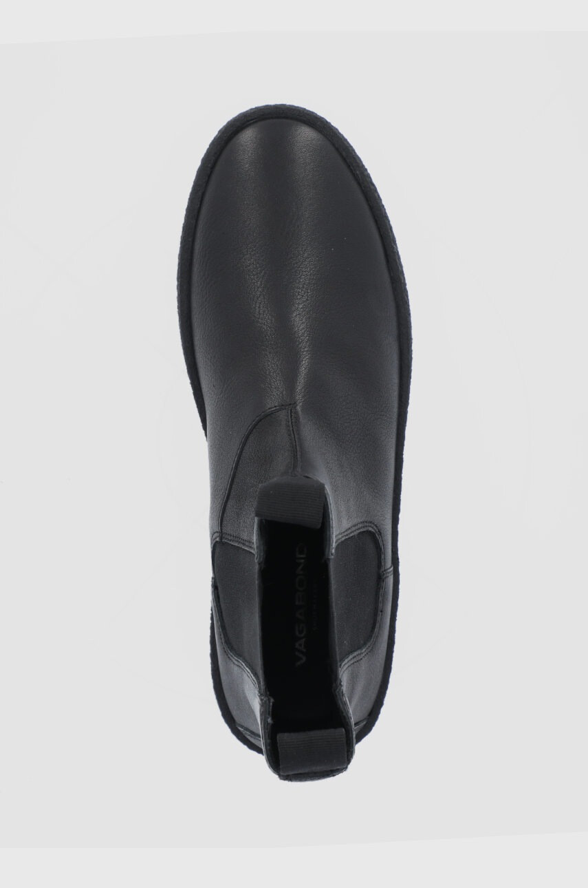 Vagabond Shoemakers Кожени боти челси мъжки в черно - Pepit.bg