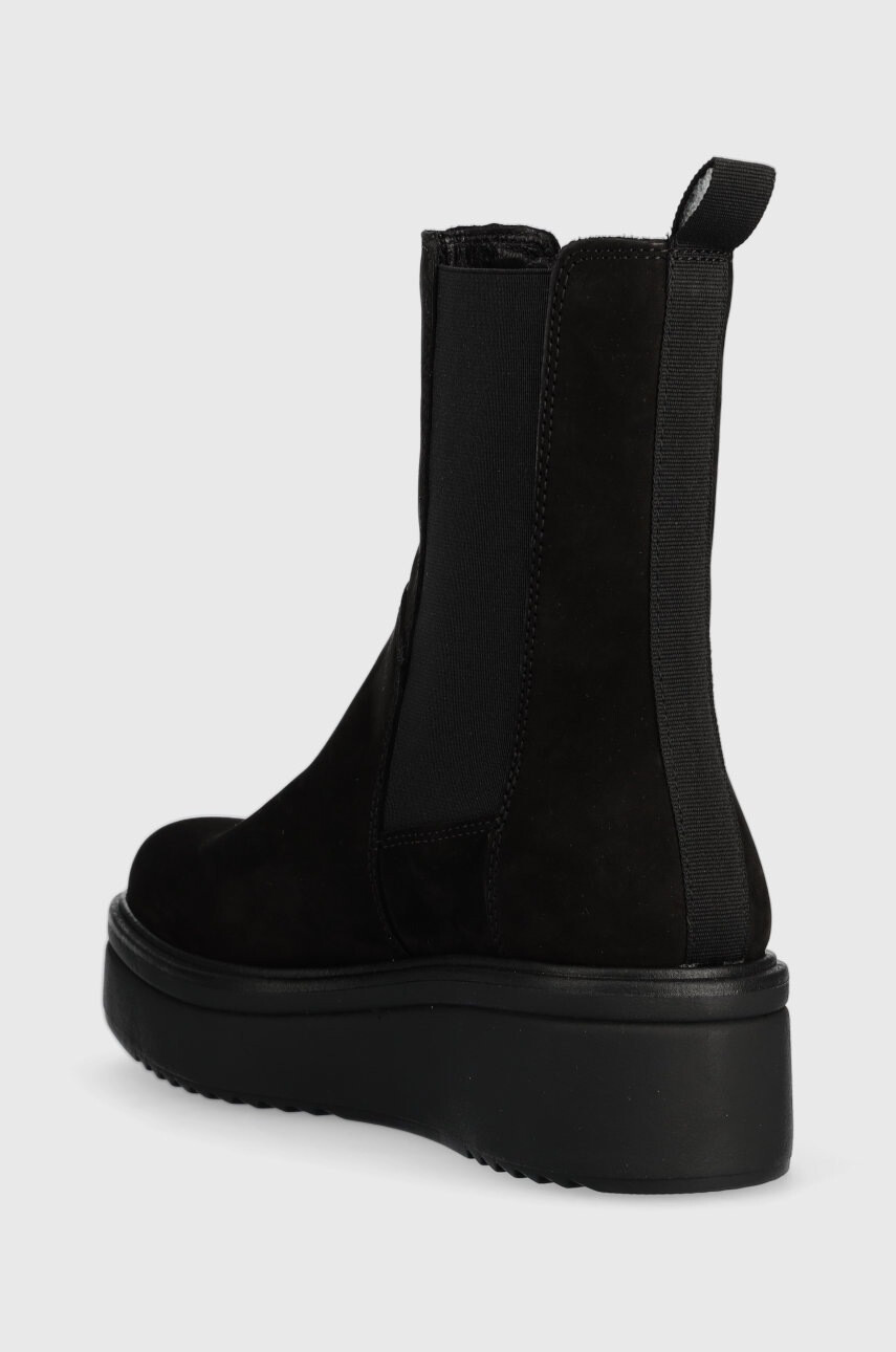 Vagabond Shoemakers Кожени боти челси Tara в черно с платформа - Pepit.bg