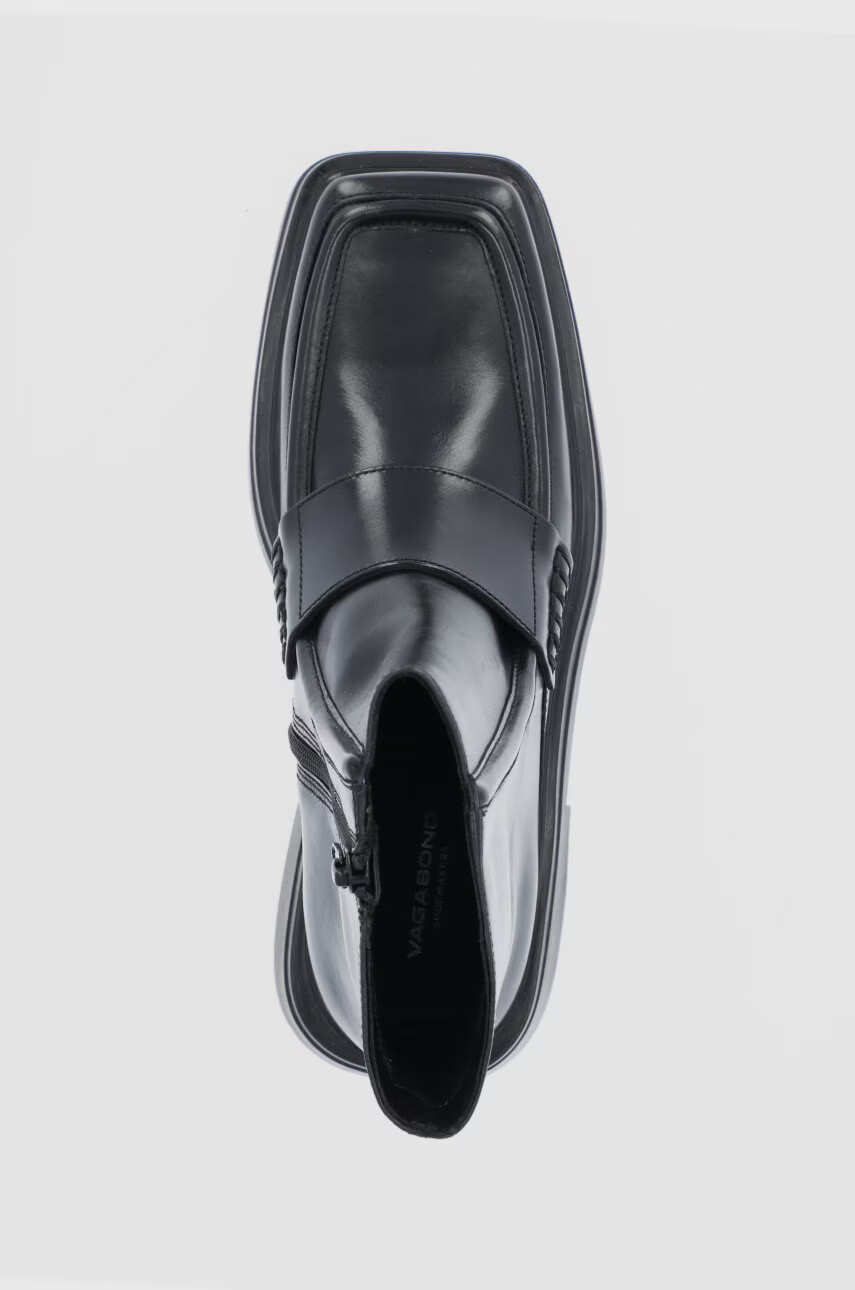 Vagabond Shoemakers Кожени боти дамски в черно с равна подметка - Pepit.bg