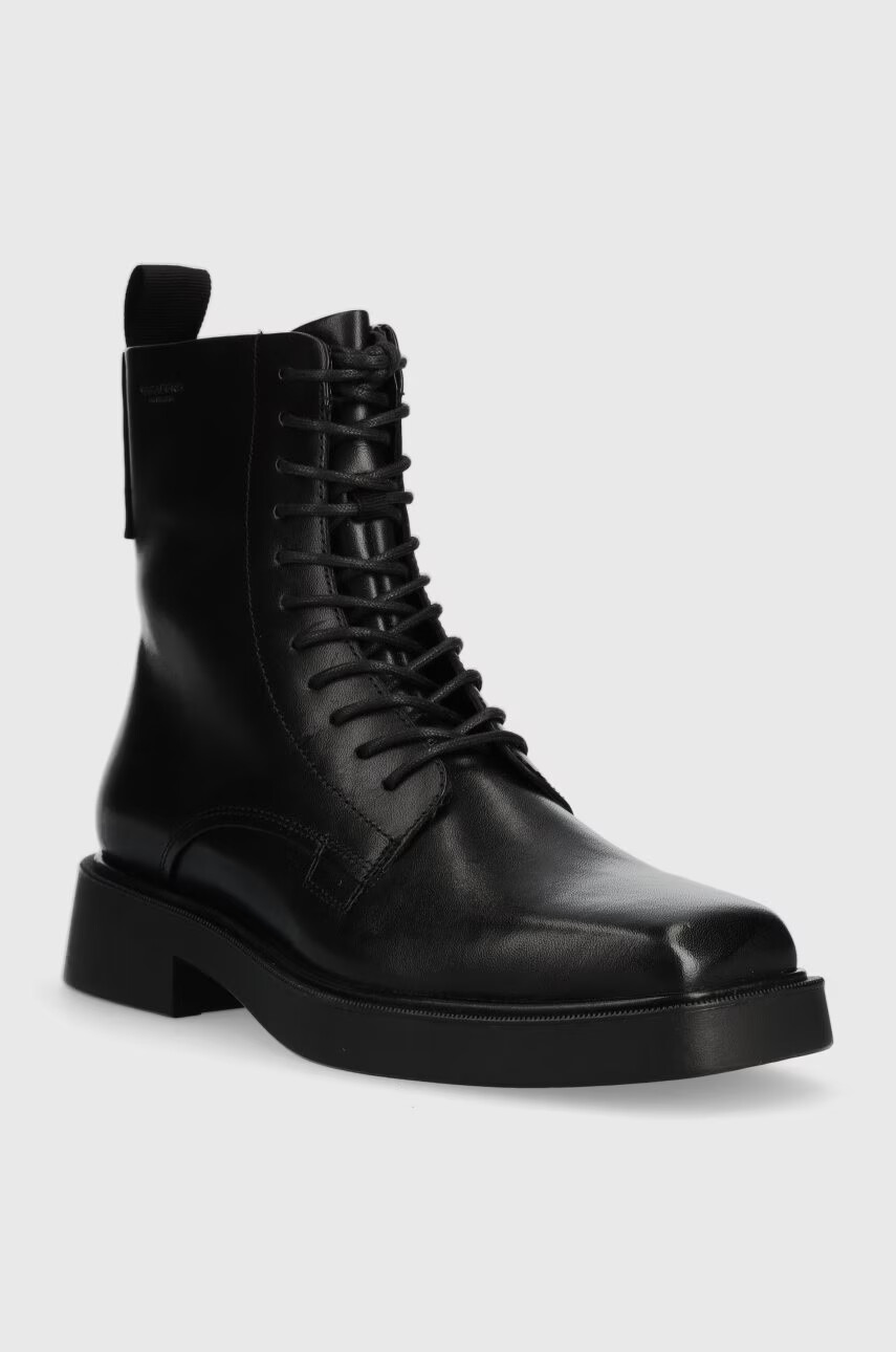 Vagabond Shoemakers Кожени боти Jillian в черно с висок ток - Pepit.bg