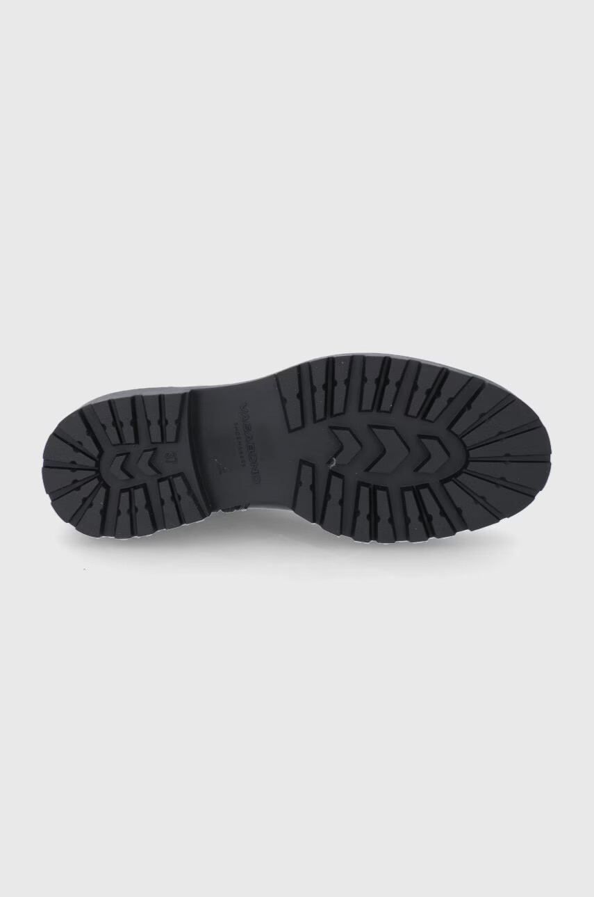 Vagabond Shoemakers Кожени боти дамски в черно с равна подметка - Pepit.bg