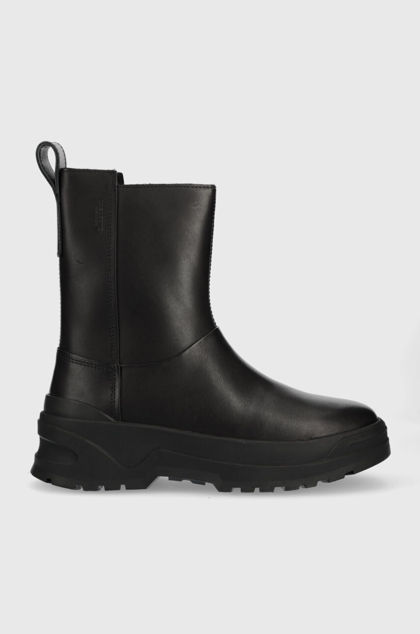 Vagabond Shoemakers Кожени боти Maxime в черно с платформа с лека изолация - Pepit.bg
