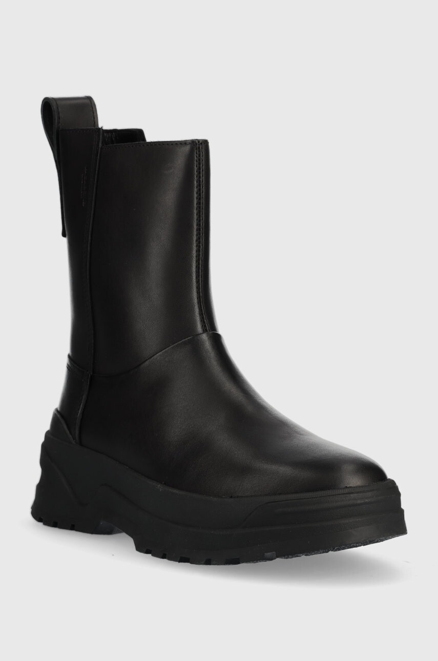 Vagabond Shoemakers Кожени боти Maxime в черно с платформа с лека изолация - Pepit.bg