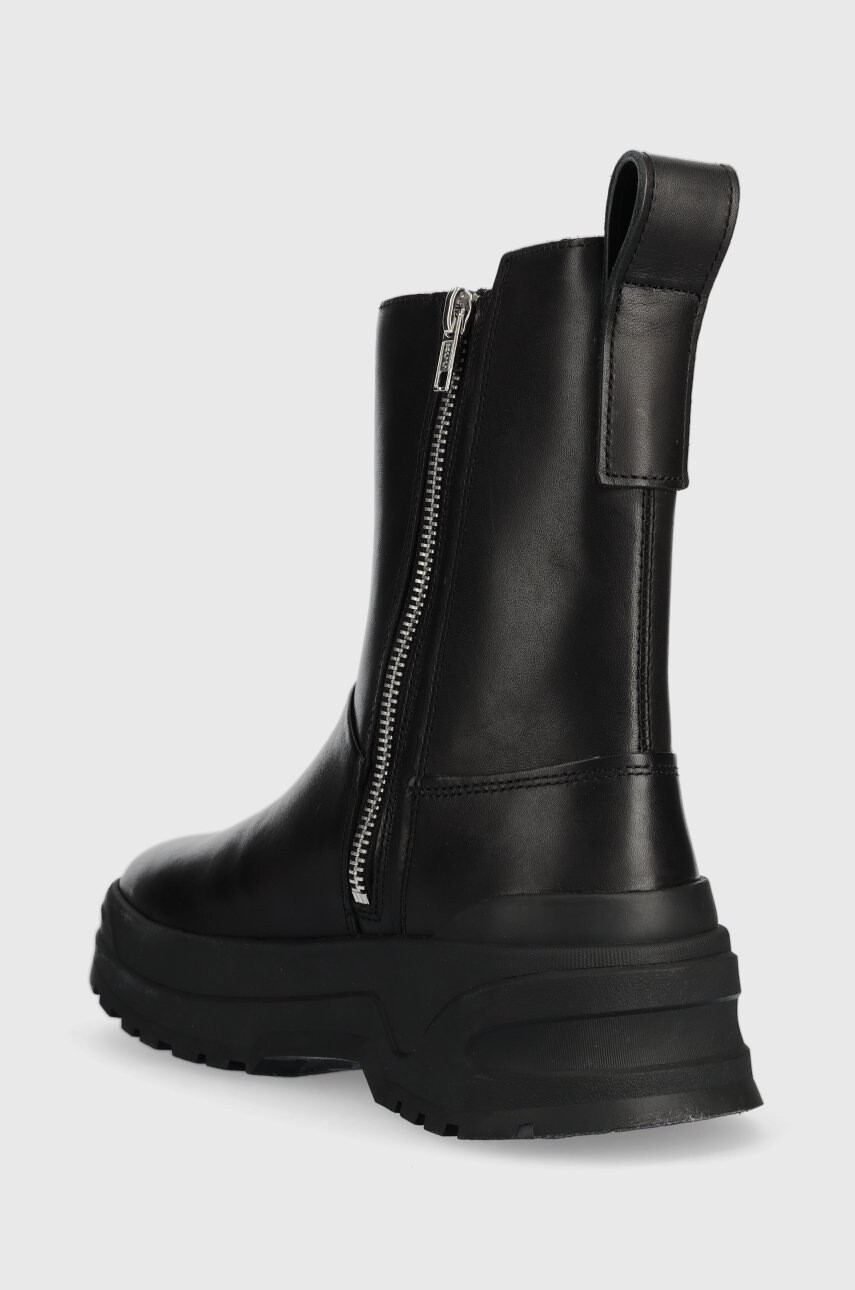 Vagabond Shoemakers Кожени боти Maxime в черно с платформа с лека изолация - Pepit.bg