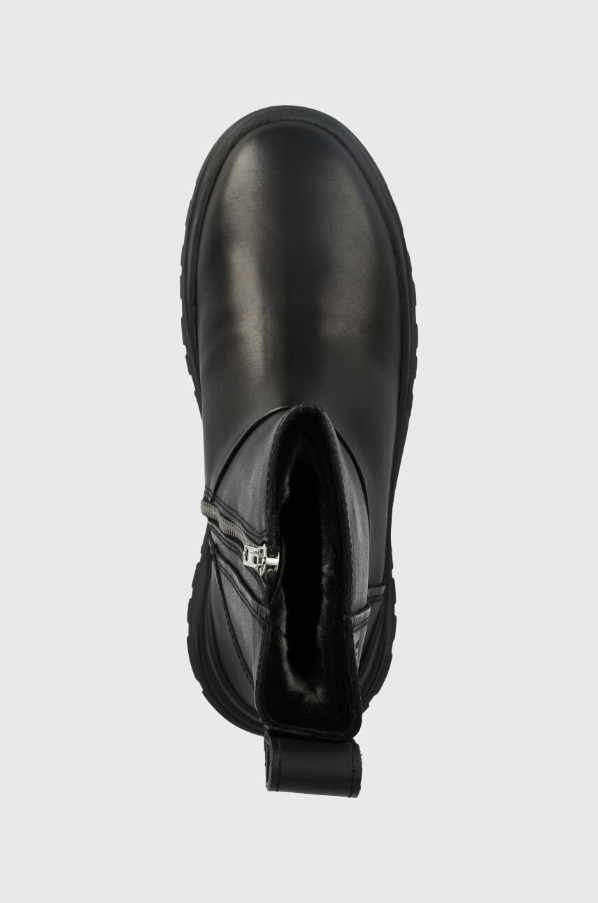 Vagabond Shoemakers Кожени боти Maxime в черно с платформа с лека изолация - Pepit.bg