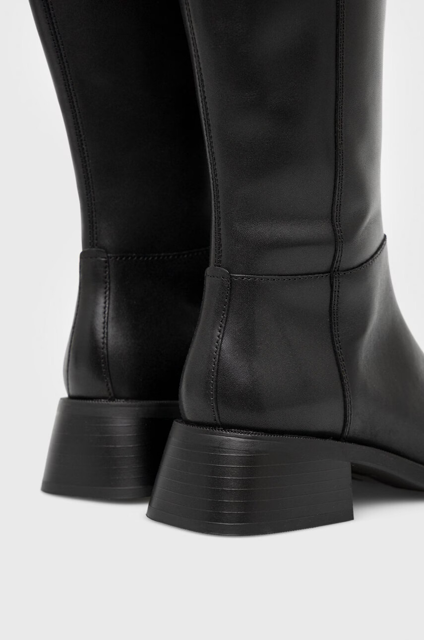Vagabond Shoemakers Кожени ботуши Blanca в черно с висок ток - Pepit.bg