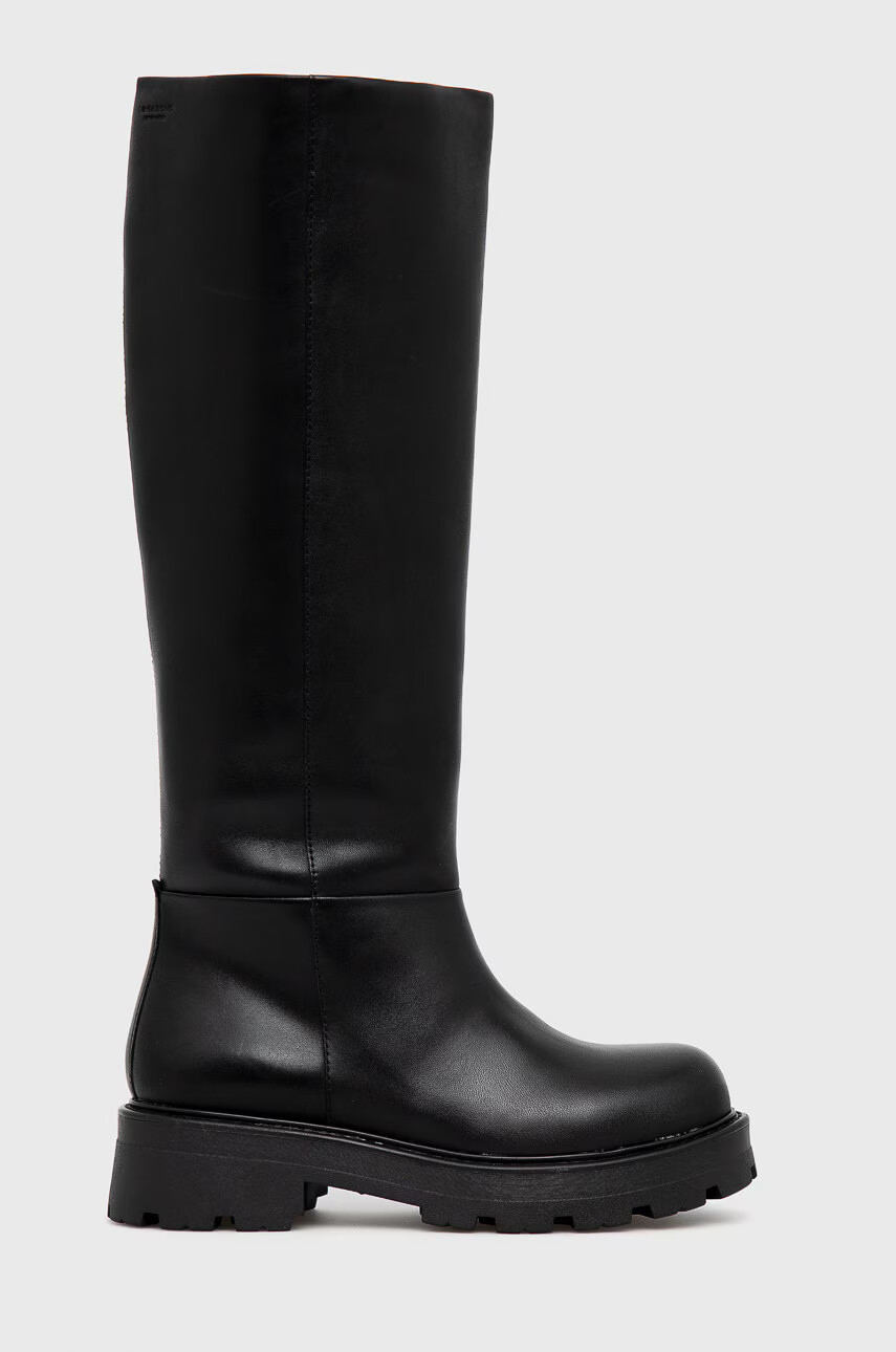 Vagabond Shoemakers Кожени ботуши Cosmo 2.0 дамски в черно с платформа - Pepit.bg