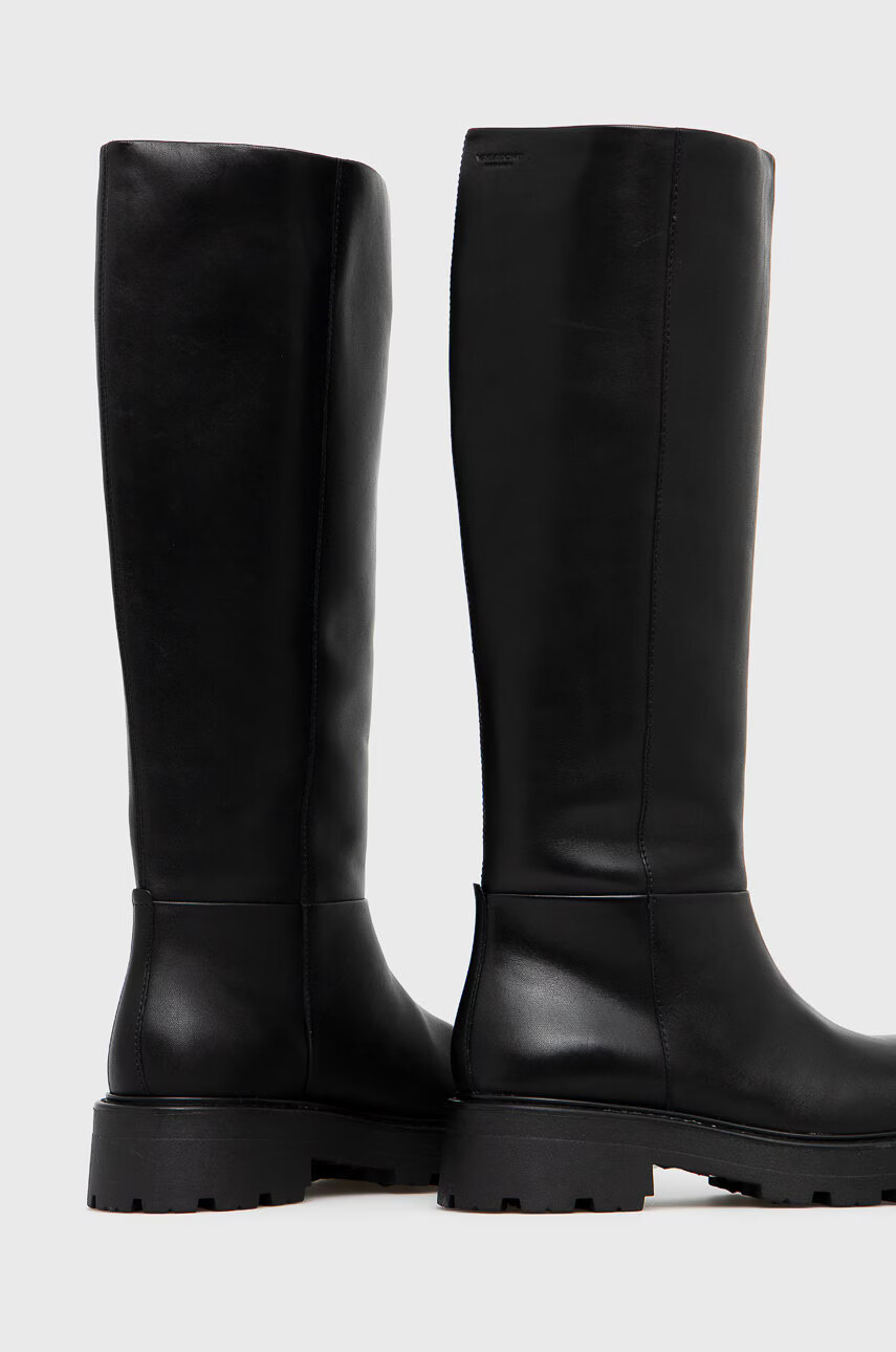 Vagabond Shoemakers Кожени ботуши Cosmo 2.0 дамски в черно с платформа - Pepit.bg