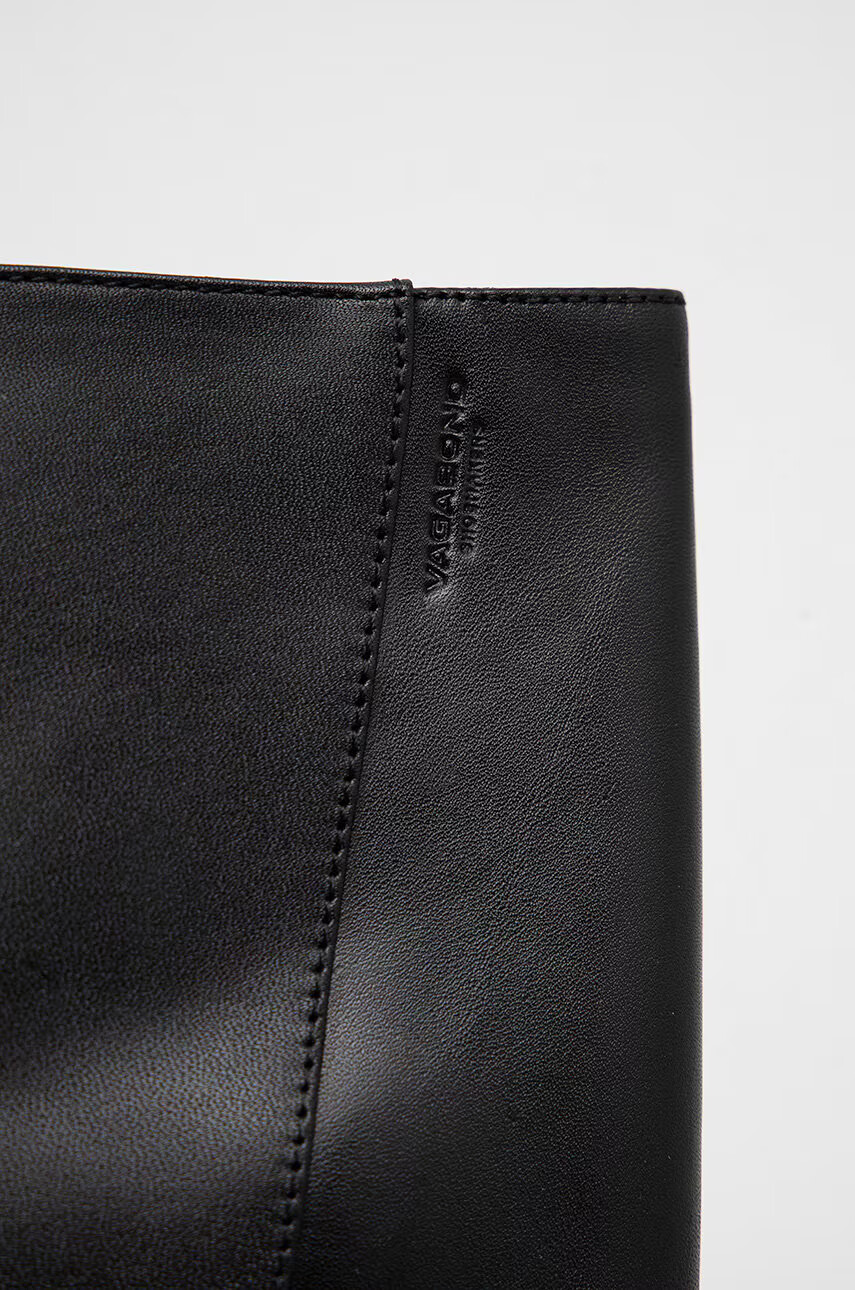 Vagabond Shoemakers Кожени ботуши дамски в черно с висок ток - Pepit.bg