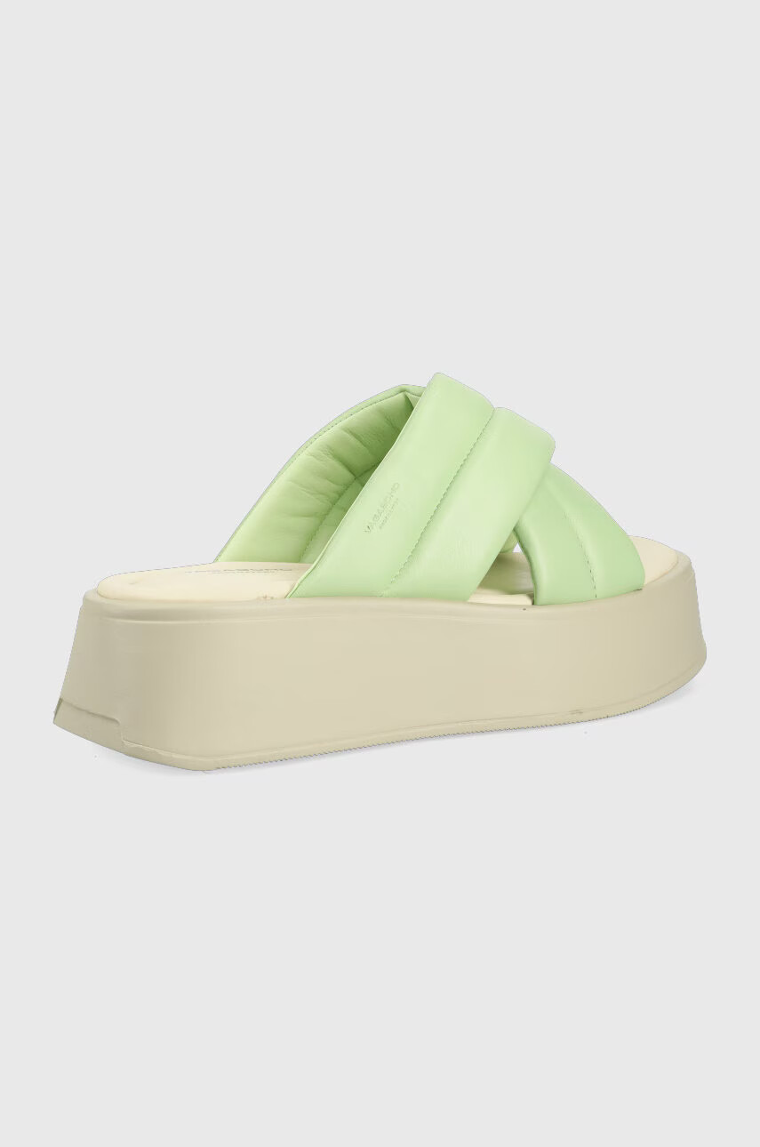 Vagabond Shoemakers Кожени чехли Courtney в тюркоазено с платформа - Pepit.bg