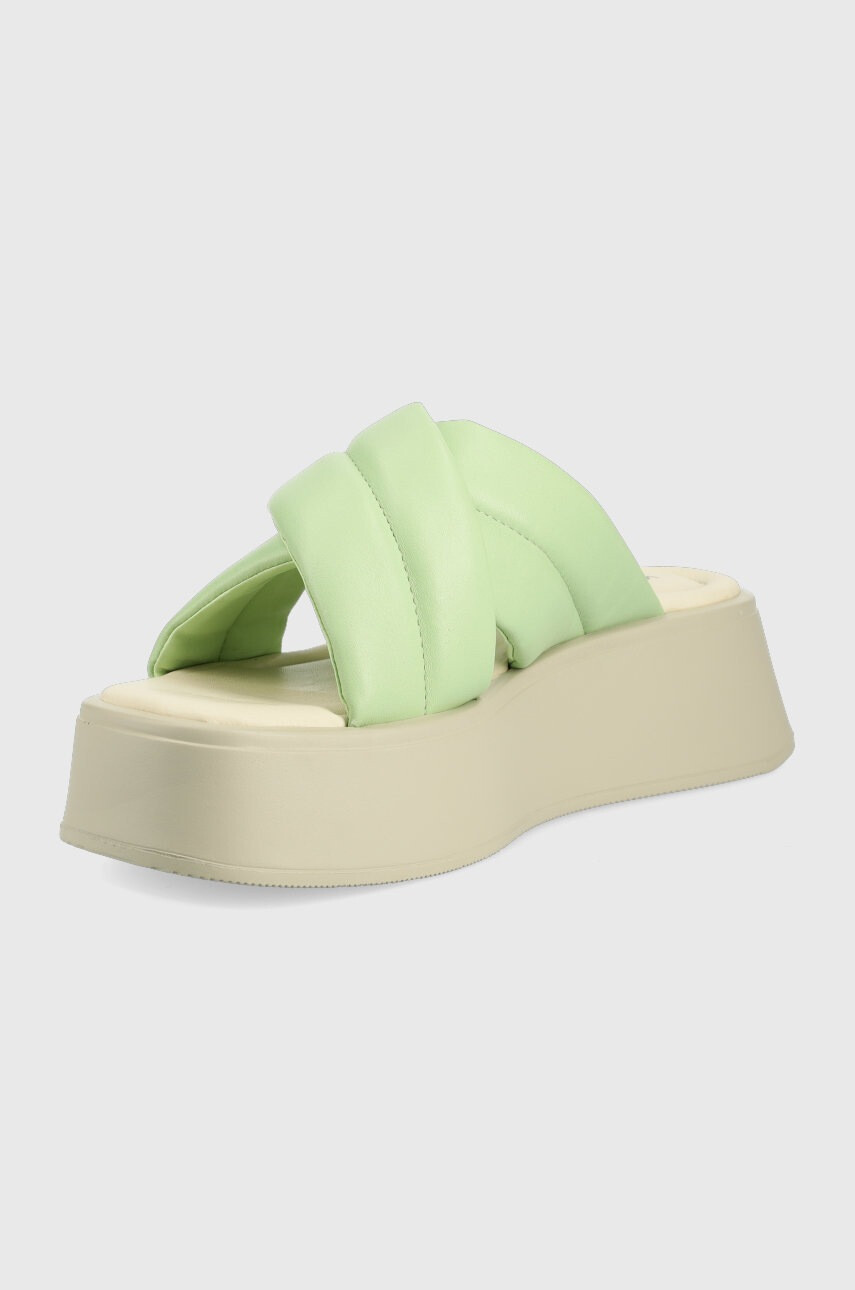 Vagabond Shoemakers Кожени чехли Courtney в тюркоазено с платформа - Pepit.bg
