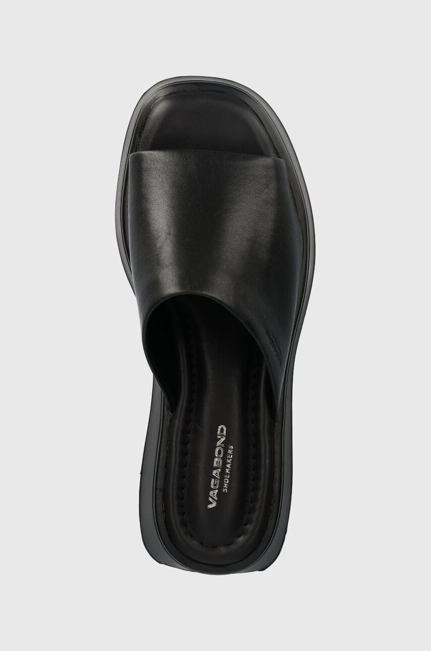 Vagabond Shoemakers Кожени чехли Courtney в черно с платформа - Pepit.bg