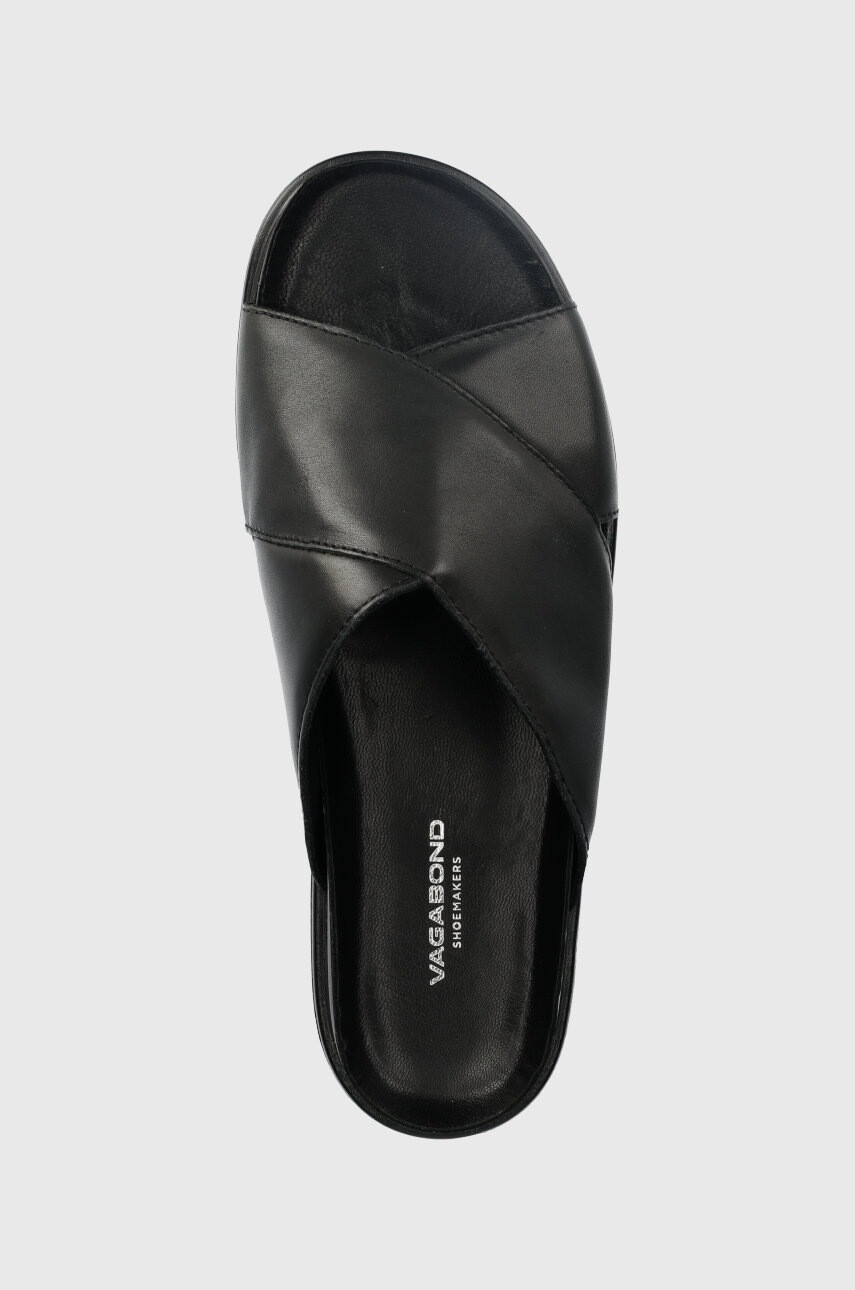 Vagabond Shoemakers Кожени чехли Erin в черно с платформа - Pepit.bg