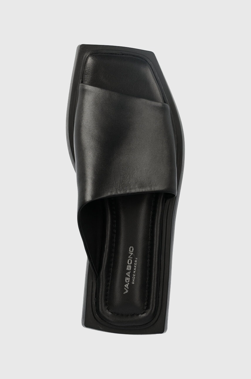 Vagabond Shoemakers Кожени чехли Evy в черно с платформа - Pepit.bg