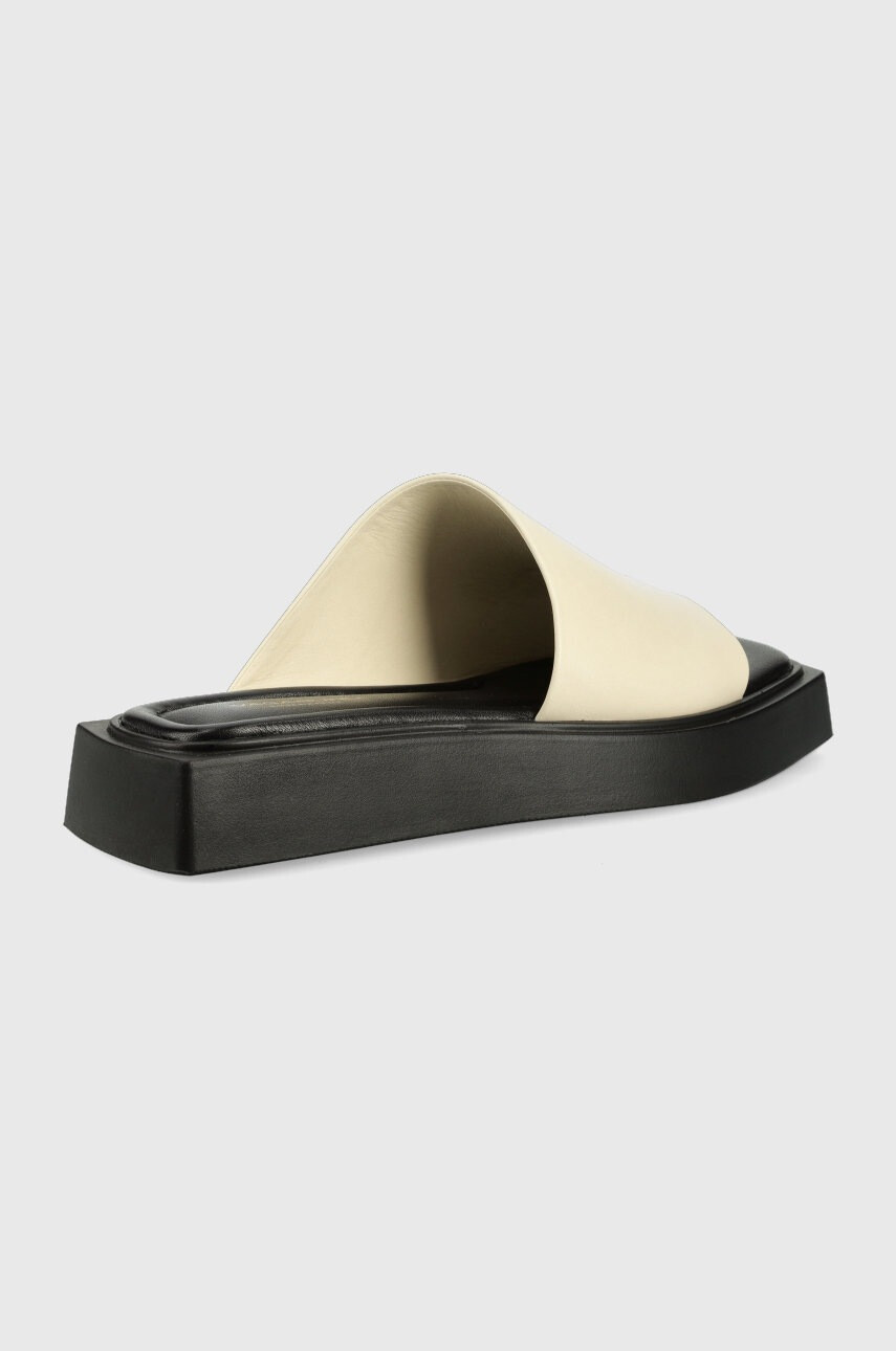 Vagabond Shoemakers Кожени чехли Evy в бежово с платформа - Pepit.bg